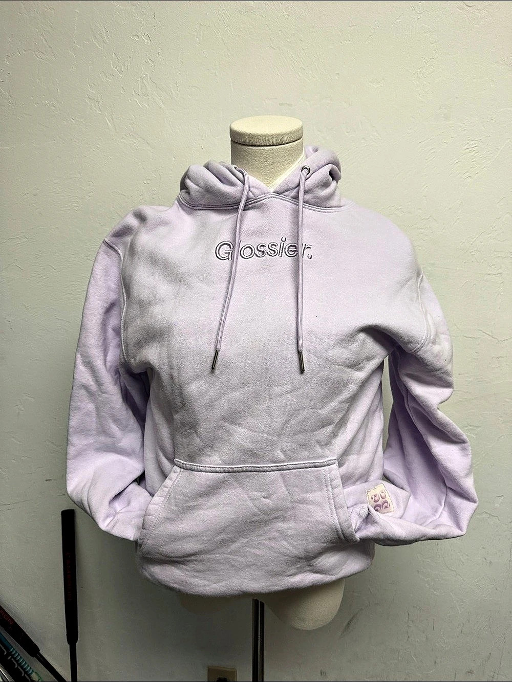 Glossier Pullover Hoodie in Purple Like New